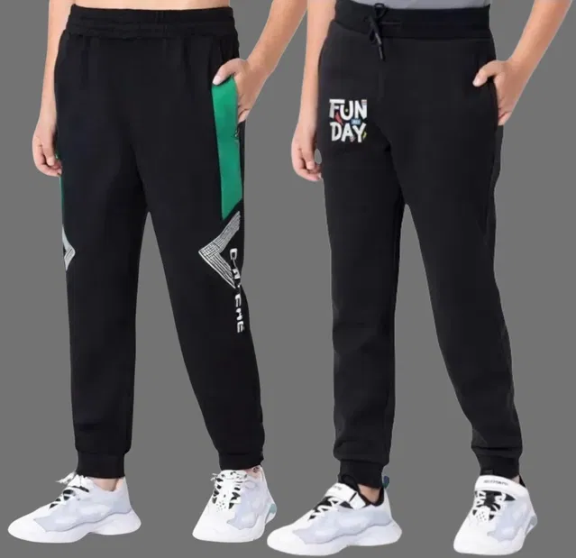 Cotton Blend Trackpants for Boys (Multicolor, 9-10 Years) (Pack of 2)