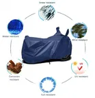 Polyester Water Resistance Cover for Hero Splendor with Face Mask 