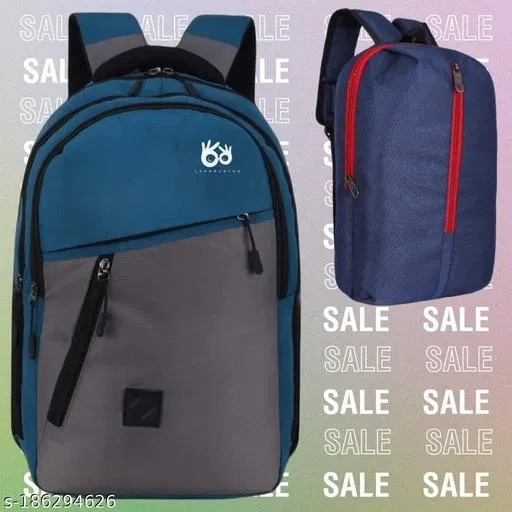 Nylon Backpack for Men & Women, Blue