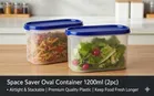 Space Saver Oval Container 1200ml 