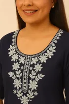 Cotton Embroidered Short Kurti for Women 