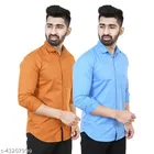 Cotton Blend Solid Shirts for Men, Multicolor 