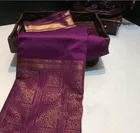Litchi Silk Zari Woven Saree for Women, Purple 