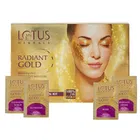 Lotus Herbals Radiant Gold Cellular Glow 1 Facial Kit | With 24K Gold Leaves | All Skin Types | 37g