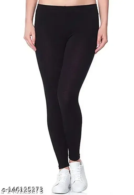 Lycra Ankle Length Leggings for Womens/Girls/Ladies (Pack of 1) ( Black ) ( XXL )
