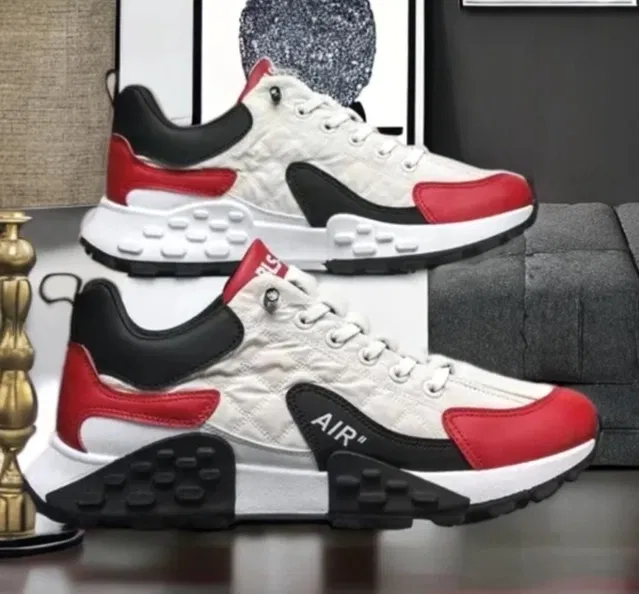 Densu Casual Shoes for Men (Red & Black, 9) Air Red
