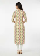 Cotton Blend Printed Kurti for Women, Multicolour 