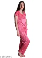 Satin Nightsuit Set for Women 