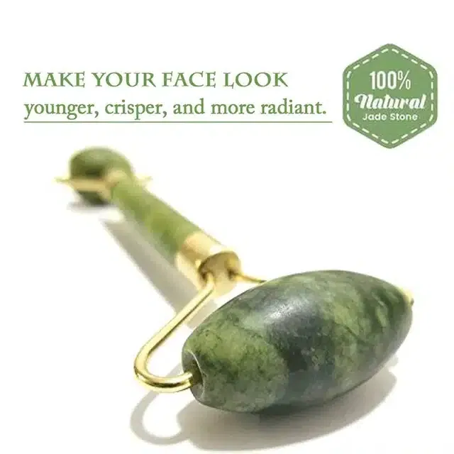 Natural Himalayan Stone Jade Roller Facial Massager, Multicolor
