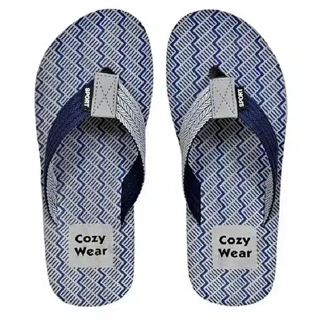 Cozy Wear Flip Flop For Men (Blue, 6)