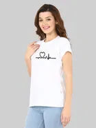 Round Neck Printed T-Shirt for Women & Girls 