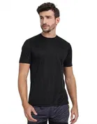 Poly Blend T-shirts for Men, Black 