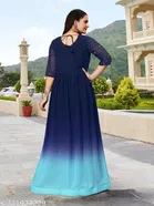 Sequinned Fit and Flare Maxi Georgette Kurti for Women 