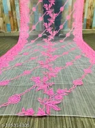 Botanical Aari Work Embroidered Net Dupatta for Women 