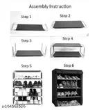 Metal 4 Layers Collapsible Shoe Racks 