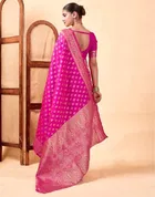 Silk Woven Design Saree for Women, Pink 