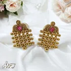 Brass Gold Plated Earrings for Women (Gold, Set of 1)