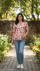 Ethnic Fusion Tunic Top for Women 