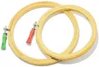 Wooden Embroidery Hoop Ring (Pack of 2) (Yellow, 5 & 6 Inches)
