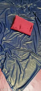 Lycra Solid Saree for Women 