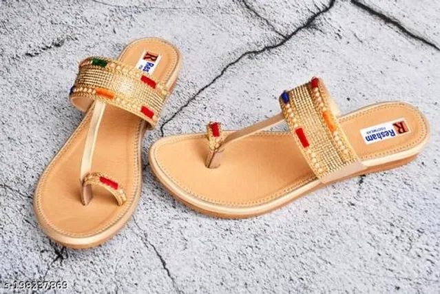 Flats for Women (Beige, 5)