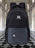 Polyester Backpack for Men & Women, Black
