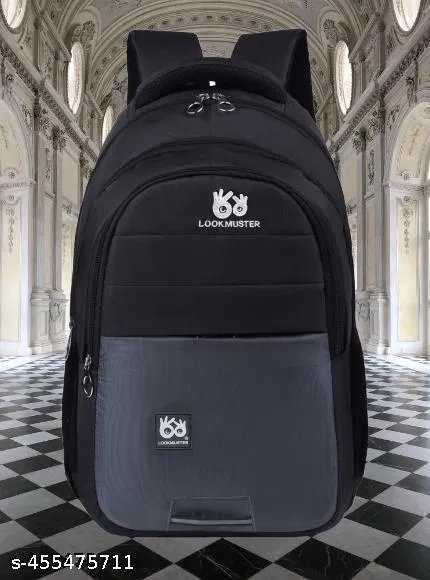 Polyester Backpack for Men & Women, Black