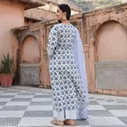 Floral Print Cotton Blend Kurti with Pant & Dupatta Set for Women 