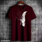 Premium Quality Polyester T-Shirt for Men ,Maroon 