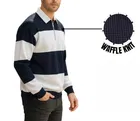 Cotton Blend Colorblocked Sweatshirt for Men, Navy Blue 
