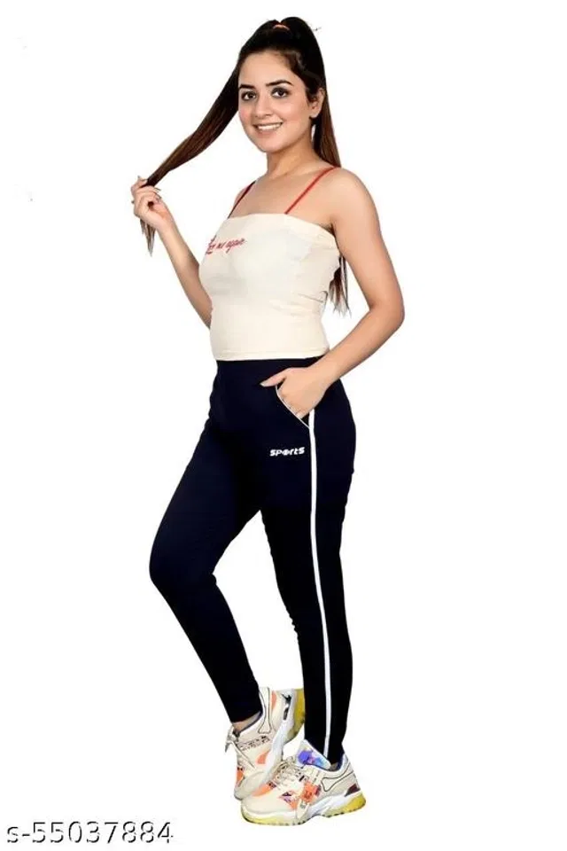 Polycotton Trouser for Women (Black, 30)