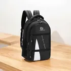 Polyester Backpack for Men (Black)