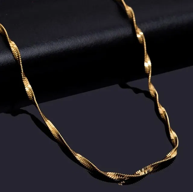 Alloy Gold Plated Chain for Men (Gold)