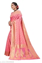 Chanderi Cotton Zari Woven Saree for Women 