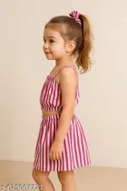 Rayon Slub Printed Clothing Set for Girls, Pink, Pack of 1 