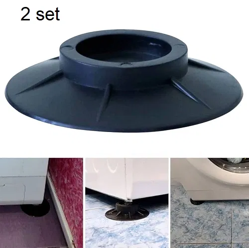 Rubber Anti Vibration Pads for Washing Machine (Black, Pack of 8)
