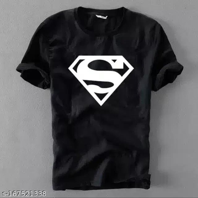 Half Sleeves T-Shirt for Men (Black, L)