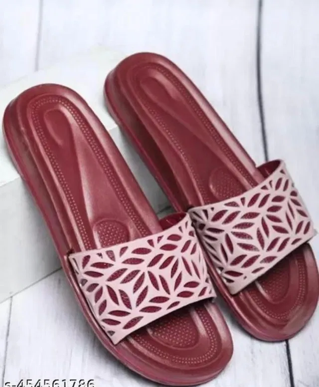Sliders for Women (Maroon, 6)