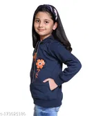 Woolen Printed Hoodie for Girls 