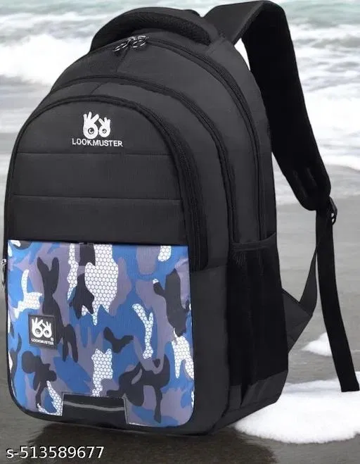 Polyester Backpack for Men & Women, Black