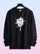 Fleece Printed Sweatshirt for Men 