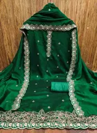 Vichitra Silk Unstitched Dress Material for Women 