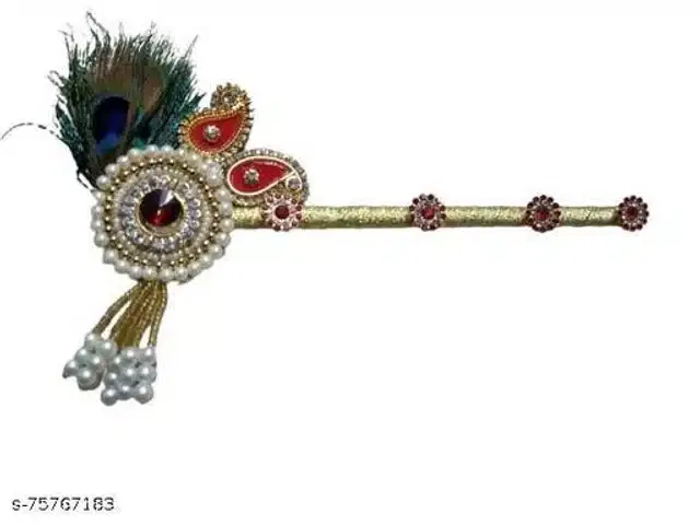 Laddu Gopal Flute (Multicolor, 7 Inches)