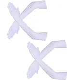 Cotton Solid Full Hand Gloves for Men & Women 