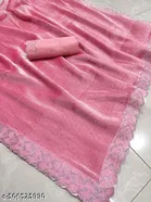 Jimmy Choo Embellished Saree For Women, Pink