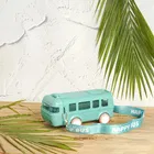 Plastic Bus Shape Sipper Bottle for Kids, Multicolor 