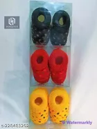 Shoes for Infants (Multicolor, 0-3 Months) (Pack of 3)