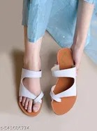 Shoetopia Flat Sandals - White 