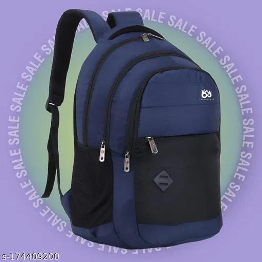Nylon Backpack for Men & Women, Navy Blue