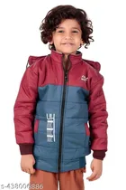 Nylon Jacket for Boys (Maroon & Blue, 2-3 Years)